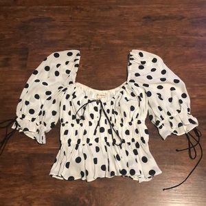 For Love and Lemons Polka Dot Blouse